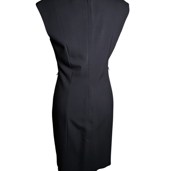 Vintage Classic Calvin Klein Black Sheath Dress with Tan Accent Size 8 - Picture 3 of 9